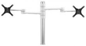 Atdec 450mm Long Pole With Two 476mm Articulated Arms. Max Load: 8kg Per Display, Vesa 100x100 - White