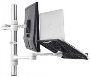 Atdec Notebook Monitor Arm Combo Mount - White