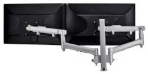 Atdec Awm Dual Monitor Arm Solution - Dynamic Arms - 400mm Post - F Clamp - Silver - Awms-2-d40 F-clamp Silver
