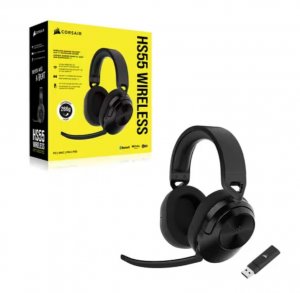 Corsair Hs55 Wireless & Bluetooth Carbon, Ps5, Box X, Switch. Discord Certified, Ultra Comfort Foam, Usb Receiver,  Gaming Headset. 2023 Model