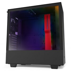 NZXT H510i TG Tempered Glass ATX Case Matte Black/Red