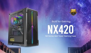 Antec Nx420 Atx, M-atx, Itx, Led Contro, Hd Audio, Tempered Glass Side, Up To Six Fans,  5.25' X 1, 3.5' Hdd X 2 / 2.5' Ssd X 4 Gaming Case