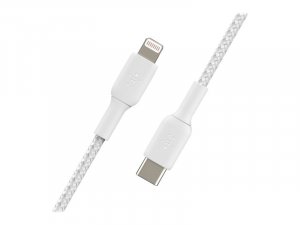 Belkin CAA004BT2MWH 2m Usb-c To Lightning Charge/sync Cable, Mfi, White, 2 Yr