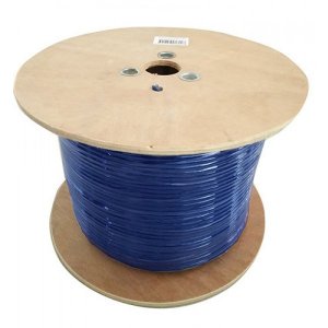 8Ware Cat6A Shield Cable Roll 350m Blue Bare Copper Twisted Core PVC Jacket