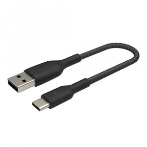 Belkin Cab002bt0mbk 15cm Usb-a To Usb-c Cable, Braided Boost Charge, Black, 2 Yrs