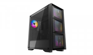 Deepcool MATREXX 50 MESH 4FS E-ATX Case, Tempered Glass Panel, High Airflow, 4x Pre-Installed Fans (LED, Tri-Colour)