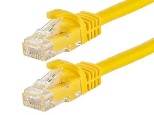 8Ware Cat 6a UTP Ethernet Cable, Snagless CAT6A - Yellow 0.25M