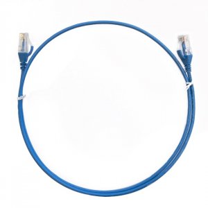 8ware Cat6 Ultra Thin Slim Cable 0.25m / 25cm - Blue Color Premium Rj45 Ethernet Network Lan Utp Patch Cord 26awg
