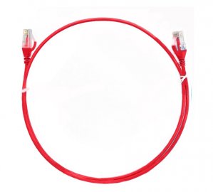 8ware Cat6 Ultra Thin Slim Cable 1m - Red Color Premium Rj45 Ethernet Network Lan Utp Patch Cord 26awg