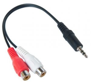 CONNECT 3.5mm Audio Aux Male To Rca Red & White Female Stereo Split Converter 30cm