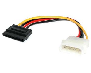 Power adapter cable - convert PSU SATA plug to 4pin Molex plug