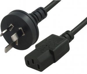 Hypertec Cabac Au Power Cable 2m - Male Wall 240v Pc To Power Socket 3pin To Ice 320-c13 For Notebook/ Ac Adapter Black Au Certified