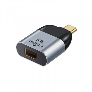 Astrotek Usb-c To Mini Dp Dp Displayport Male To Female Adapter Support 8k@60hz 4k@60hz Aluminum Shell Gold Plating For Windows Android Mac Os