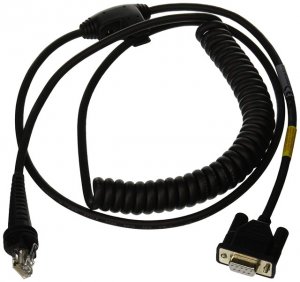 Honeywell Cbl-020-300-c00 Rs232 Serial Cable,3m,coiled,5v Host Power On Pin 9,blk