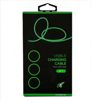 8ware Generic Visible Flowing Micro Usb Charging Cable - Green