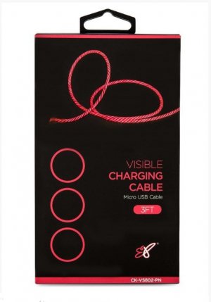 8ware Generic Visible Flowing Micro Usb Charging Cable - Pink
