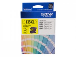 Brother Lc-135xly Yellow Ink Cartridge- Mfc-j6520dw/j6720dw/j6920dw And Dcp-j4110dw/mfc-j4410dw/j4510dw/j4710dw -  1200 Pages