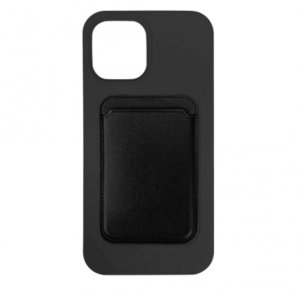 Cleanskin Force Technology Silicon Case With Magnetic Card Holder - For Iphone 13 (6.1') - Black