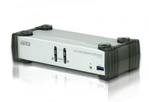 Aten CS1912-AT-U 2 Port Usb 3.0 4k Displayport Kvmp Switch, Kvm Cable Included