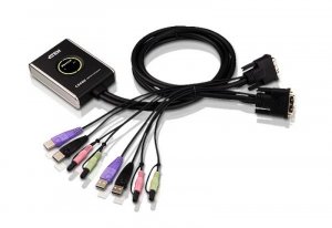 ATEN CS682-AT 2 Port Usb 2.0 Dvi / Audio Cable Kvm Switch