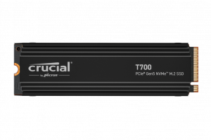 Crucial T700 1TB PCIe Gen5 NVMe M.2 SSD with heatsink