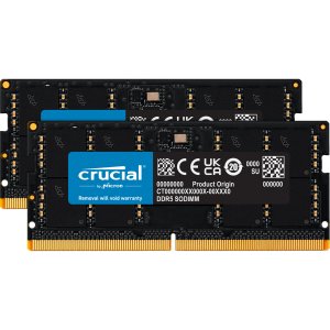 Crucial 32GB Kit (2 x 16GB) DDR5-4800 SODIMM CT2K16G48C40S5 Memory