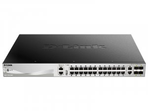 D-link DGS-3130-30PS 30 port Stackable Gigabit PoE Switch with 6 10GbE ports