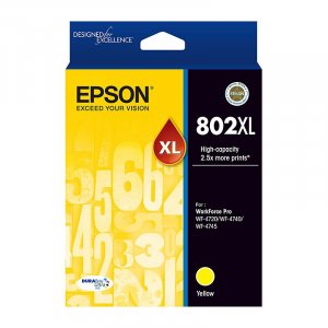 EPSON 802xl Yellow Ink Durabrite - Wf-4720| Wf-4740; Wf-4745
