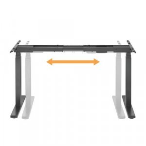 Brateck Contemporary 3-stage Dual-motor Sit-stand Desk (standard)  1000~1700x650x620~1280mm  - Black