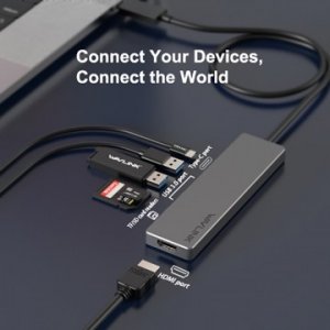 Wavlink Aluminum Usb C Hub With Power Delivery And Hdmi (wl-uhp3407)