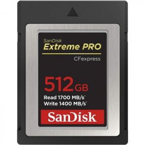 Sandisk 512gb Extreme Pro Cfexpress Card Type B - Sdcfe-512g-gn4nn Read 1700 Mb/s Write 1400mb/s