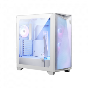 Msi Mpg Gungnir 300r Airflow White Mid-tower Case, Supports Atx / M-atx / Mini Itx, 2x Usb 3.2, 1x Usb-c, 1x Hd Audio, 1x Mic, Atx Power Supply (new)