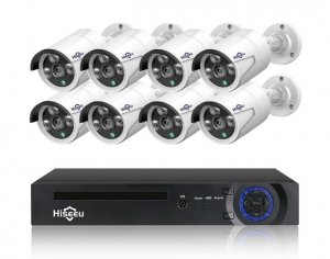Hiseeu H5nvr 8ch 2mp/1080p Poe Cctv System
