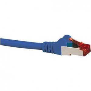 Hypertec Cat6a Shielded Cable 0.5m Blue Color 10gbe Rj45 Ethernet Network Lan S/ftp Lszh Cord 26awg Pvc Jacket