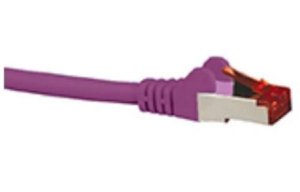 Hypertec Cat6a Shielded Cable 10m Purple Color 10gbe Rj45 Ethernet Network Lan S/ftp Copper Cord 26awg Lszh Jacket