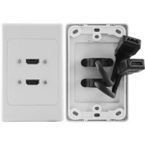 Pro2 Hdmi Dual Wall Plate With Flexible Rear Socket