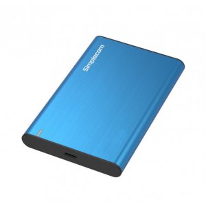 Simplecom Se221 Aluminium 2.5'' Sata Hdd/ssd To Usb 3.1 Enclosure Blue