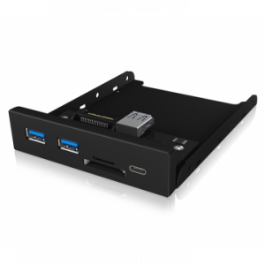 Icy Box Ib-hub1417-i3 Frontpanel With Usb 3.0 Type-c And Type-a Hub With Card Reader