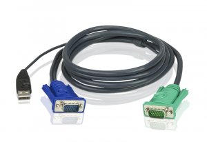 Aten Kvm Cable 5m With Vga & Usb To 3in1 Sphd To Suit Cs8xu, Cs174x, Cs13xx, Cs17xxa, Cs17xxi Cl5xxx, Cl58xx