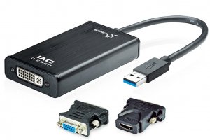 j5create JUA330U USB 3.0 DVI/HDMI/VGA DISPLAY ADAPTER(Windows/Mac) 