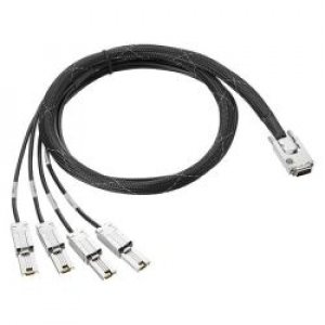 HP Mini SAS High Density to Dual 2-lane Mini SAS High Density External Fanout 1 Meter Cable