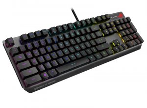 Asus Xa05 Rog Strix Scope Rx/rd Red Rx Optical Gaming Keyboard For Fps, Rgb, Usb 2.0 Passthrough, Alloy Top, Stealth Key,