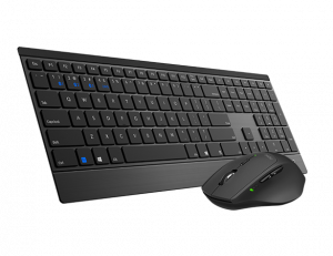 Rapoo 9500m Bluetooth & 2.4g Wireless Multi-mode Keyboard Mouse Combo Black - 1300dpi 4.5mm Ultra-slim