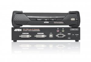 Aten KE6940AR-AX-U Dvi Dual Display Kvm Over Ip Receiver With Sfp Fibre Optic Network Connection