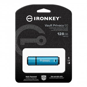 KINGSTON 128gb IronKey Vault Privacy 50 Encrypted USB Flash Drive