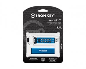 KINGSTON 8gb Ironkey Keypad 200| Fips 140-3 Lvl 3 (pending) Aes-256 Encrypted