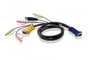 Aten Kvm Cable 3m With Vga, Usb & Audio To 3in1 Sphd & Audio To Suit Cs173xb, Cs173xa, Cs175x