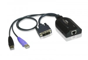 Aten Kvm Cable Adapter With Rj45 To Dvi, Usb For Kh, Kl, Km And Kn Series