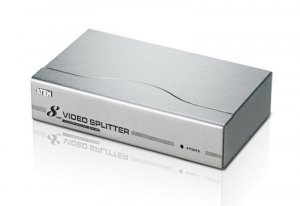 Aten Video Splitter 8 Port Vga Splitter 350mhz, 1920x1440@60hz, Cascadable To 3 Levels (up To 512 Outputs)