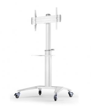 Atdec Mobile Tv Cart White - Ad-tvc-70a-w - Supports Up To 70" & 70kg - Adjustable Height